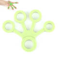Silicone Finger Trainer Device Fan-shaped Pull Ring(Light Green)