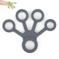 Silicone Finger Trainer Device Fan-shaped Pull Ring(Dark Gray)