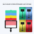 6 Inch 3200-5500K Three-color Temperature Photography Flat-panel Live Fill Light,Spec: Small Tripod
