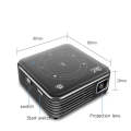 P11 4K HD DLP Mini 3D Projector 4G + 32G Smart Micro Convenient Projector, Style:US Plug(Black)