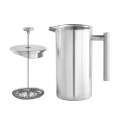 304 Stainless Steel French Pressure Coffee Pot Hand Made Tea Pot, Capacity:1000ml