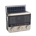 BAIJIALI EC-2110BTS Multifunctional Solar Radio Retro Full Band Card Radio(Brown)