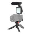 KIT-01LM 3 in 1 Video Shooting LED Light Portable Tripod Live Microphone, Specification:USB Charg...