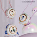 MD666-3 Cartoon Space Capsule Mini Portable Bladeless Hanging Neck Fan(Purple)