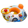 Thickened Police Car Shape Children Water Swimming Ring Inflatable Swimming Seat with Steering Wh...
