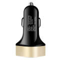 Digital Display PD+QC3.0+2.4A Car Charger TYPE-C Car Phone Charger(Gold)