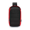 Ozuko 9068 Men Chest Bag Waterproof Shoulder Messenger Bag with External USB Charging Port(Black+...