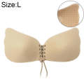 Women Self-Adhesive Strapless Bandage Blackless Solid Bra Silicone Underwear Invisible Bra, Size:...