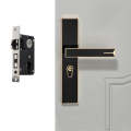 Mute Strong Magnetic Aluminum Alloy Interior Door Lock Door Bedroom Hardware Handle Lock, Color:B...