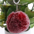 Simple Key Chain Fur Ball Pompon Keychain Pompom Artificial Rabbit Fur Animal Keychains for Woman...