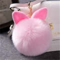 Fur Pom Keychains Fake Rabbit Fur Ball Keychain(pink)