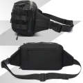 Ozuko 9340 Men Waist Bag Multifunctional Chest Bag Sports Waterproof Shoulder Messenger Bag(Black)