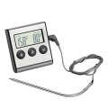 Digital Oven Thermometer Kitchen Food Cooking Meat BBQ Probe Thermometer Timer Water Milk Tempera...