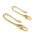 Retro Solid Brass Key Chain Key Ring Belt U Hook Wallet Chain Fish Hook, Length:4.8cm with Copper...