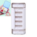 Home Travel Plastic Pill Box Drawer Pill Box Portable Storage Box, Model:4 Grid(White)