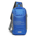 Ozuko 9283 Men Outdoor Anti-theft Chest Bag Rivet Messenger Bag with External USB Charging Port(B...