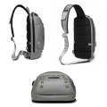 Ozuko 9283 Men Outdoor Anti-theft Chest Bag Rivet Messenger Bag with External USB Charging Port(D...