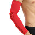 Basketball Sleeve Cellular Anti-collision Anti-slip Compression Elbow Protective Gear, Size:L(Red)