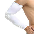Basketball Sleeve Cellular Anti-collision Anti-slip Compression Elbow Protective Gear, Size:L(WHITE)