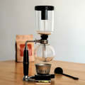 Classic Siphon Coffee Pot Black Handle Glass Syphon Pot for 5 People, Size:37.5x11.3cm(Black)