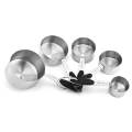 5 in 1 Stainless Steel Measuring Spoon Set Coffee Spoon Baking Kitchen Gadget, Style:Measuring Cu...