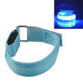 Nylon Night Sports LED Light Armband Light Bracelet, Specification:Battery Version(Blue)