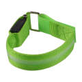 Nylon Night Sports LED Light Armband Light Bracelet, Specification:Battery Version(Green)