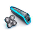 Men Electric Shaver Rechargeable Shaving Machine Waterproof Razor(Blue)