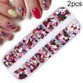 2 PCS Nail Art Butterfly Laser Symphony Sequins, Specification:02