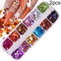 2 PCS Nail Art Butterfly Laser Symphony Sequins, Specification:15