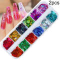2 PCS Nail Art Butterfly Laser Symphony Sequins, Specification:20