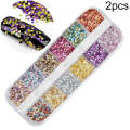 2 PCS Nail Art Butterfly Laser Symphony Sequins, Specification:29