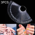 3 Set Fan-shaped Nail Mold Swatch Nail Polish Color Card Nail Art Display BoardWith circle - t...