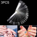 3 Set Fan-shaped Nail Mold Swatch Nail Polish Color Card Nail Art Display BoardWith nails - tr...