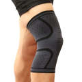 2pcs Comfortable Breathable Elastic Nylon Sports Knit Knee Pads, Size:M(Black)