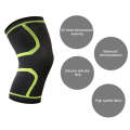 Comfortable Breathable Elastic Nylon Sports Knit Knee Pads, Size:M(Green)