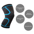 Comfortable Breathable Elastic Nylon Sports Knit Knee Pads, Size:M(Blue)