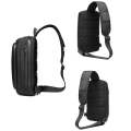 Ozuko 9315 Outdoor Waterproof Men Business Chest Bag Anti-theft Shoulder Messenger Bag with Exter...