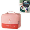 Thickened Large-Capacity Multifunctional Medicine Box Family Portable Storage Bag(Pink)