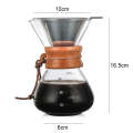 Hand Coffee Pot High Temperature Resistant 400ml Glass Coffee Pot, Style:Pot With Strainer