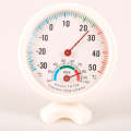 TH108 Mini Round Clock-shaped Indoor Outdoor Hygrometer Humidity Thermometer Temperature Meter, R...