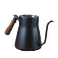 304 Stainless Steel Coffee Hand Pot Wooden Handle Coffee Pot Teflon Long-Mouth Slender Pot, Style...