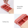 3 PCS Portable Sealed Pill Storage Box Divided Into Compartments Portable Mini Pill Box(Pink)