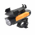 500LM Bicycle Light Mobile Phone Holder Multi-Function Riding Front Light With Horn 4000 mAh (Bla...