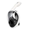 COPOZZ Snorkeling Mask Full Dry Snorkel Swimming Equipment, Size: S(Black White)