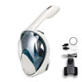 COPOZZ Snorkeling Mask Full Dry Snorkel Swimming Equipment, Size: L(Dark Green)