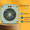 Home Desktop Mini Portable PTC Dumping Power-off Heater, Specification:EU Plug(Green)