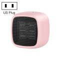 Home Desktop Mini Portable PTC Dumping Power-off Heater, Specification:US Plug(Pink)