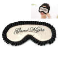 Comfortable Imitation Silk Satin Personalized Travel Sleep Mask Eye Cover(Beige)
