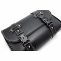 Motorcycle Saddle Bags Leather Storage Tool PU Leather Side Pouch Bags(Black)